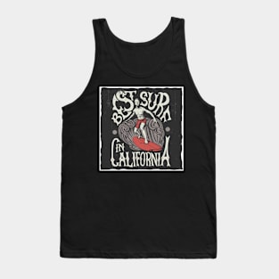 best-surfing-california-poster-with-surfer-board-illustration Tank Top